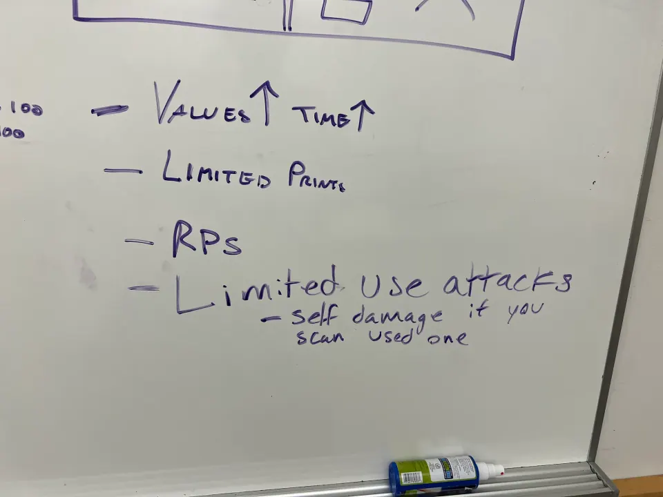 Notes on early design principles, such as attacks that scale up over time